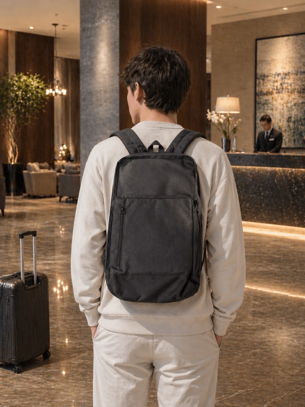 Minimalist Black Men's Backpack - Everyday Carry Hilton Grand Vacation new